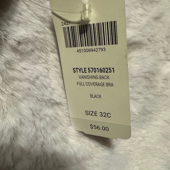 Soma Bra Full Coverage Vanishing Back Black 32C - Picture 3 of 4